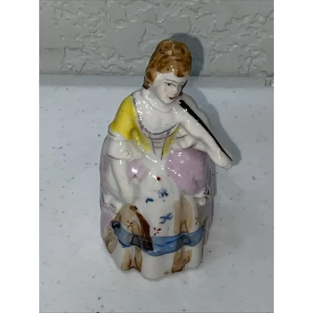 Lot Of 4 Porcelain Figurines Made in‎ Occupied Japan Woman Female Musician 3.5